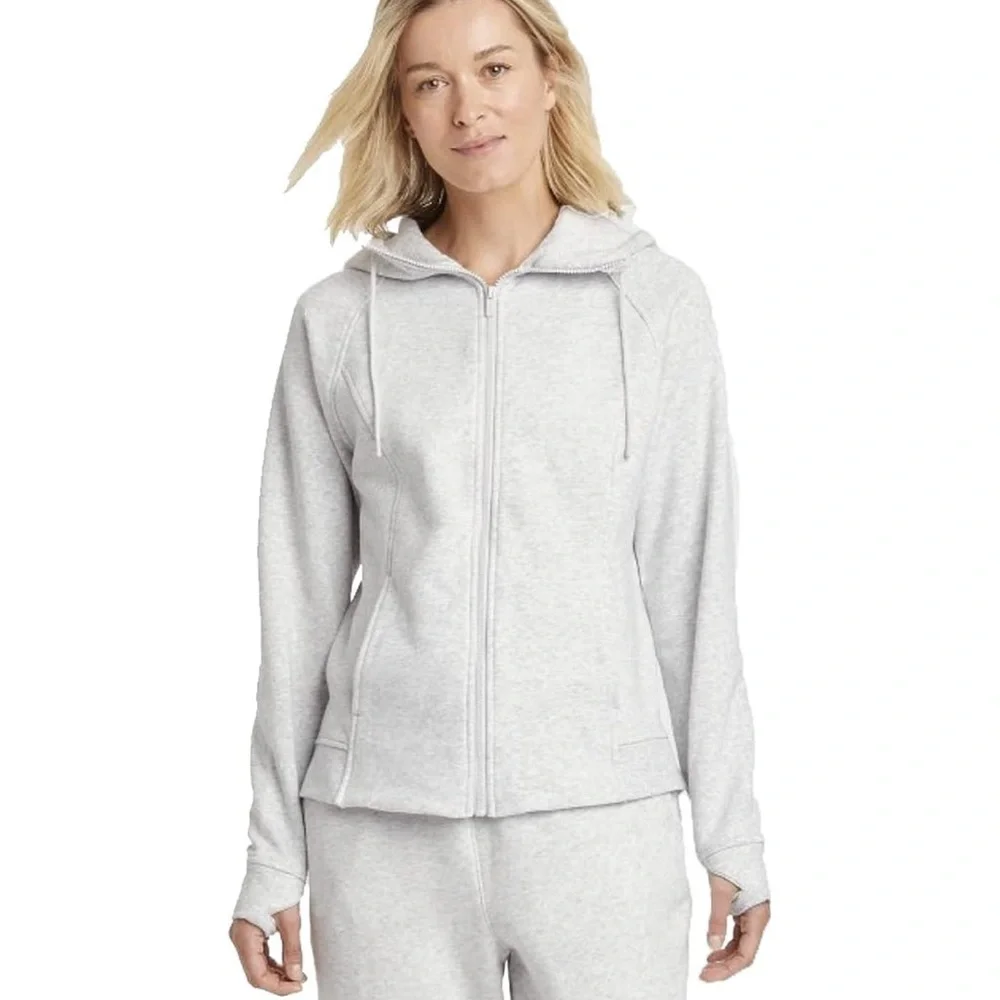 All in Motion Women's Fleece Full Zip Hooded Sweatshirt. Size L - Picture 1 of 6